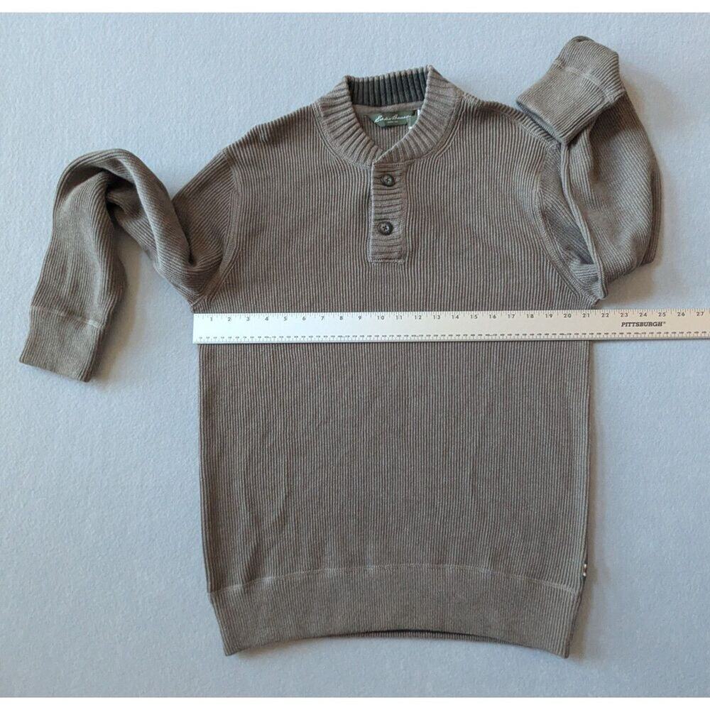 NWT Eddie Bauer 1/4 Button Ribbed Henley Style Sweater Size L - Picture 5 of 5